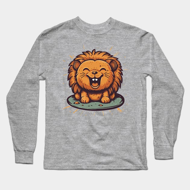 Baby happy laughting lion Long Sleeve T-Shirt by JORDYGRAPH